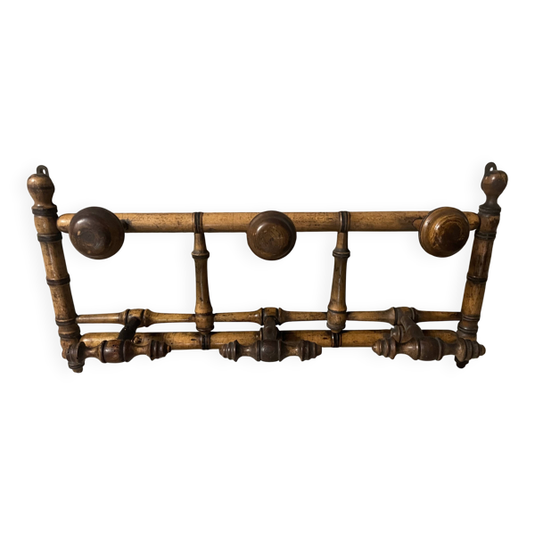 Portemanteau faux bambou années 50
