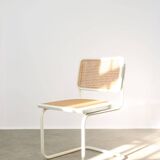 Vintage Cesca B32 chair in white by Marcel Breuer, 1970s