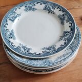 Set of 7 mismatched plates in iron earth