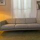Habitat striped wood and metal sofa