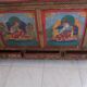 Hand-painted Nepalese Buddha sideboard with storage in the 70s