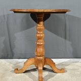 Small Walnut Pedestal Table, Louis Philippe Period – 2nd Part 19th
