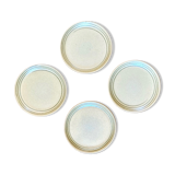 Set de 4 assiettes plates de  grès Sarreguemines Atelier d'art