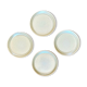 Set de 4 assiettes plates de  grès Sarreguemines Atelier d'art