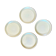 Set de 4 assiettes plates de  grès Sarreguemines Atelier d'art