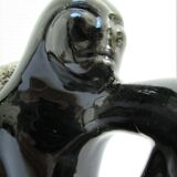 Pair of sculptural ceramic bookends design 70s