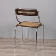 Set of 3 Vintage 1970s Chairs in Metal and Vienna Straw, Italian Design