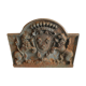 Plaque cheminée fonte xixe old cast iron fireback 19th armoirie lions lys