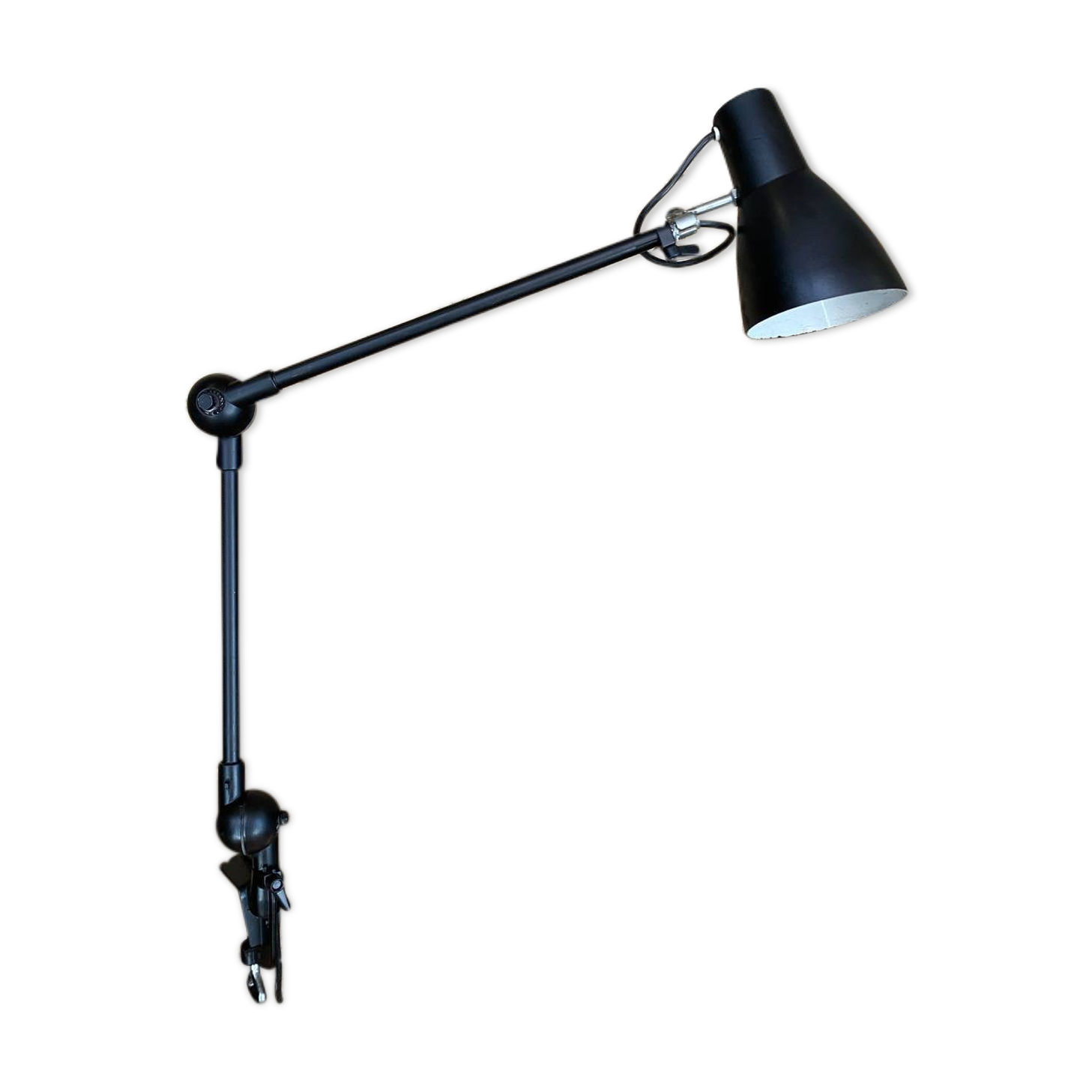 Lamp 2 telescopic arms on vices - matte black