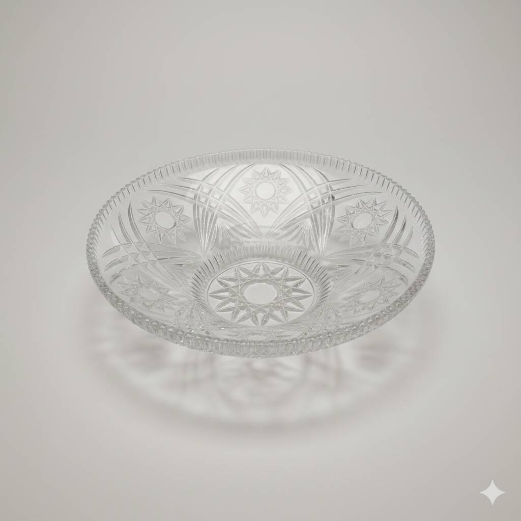 Cut glass cup from the 1950s–60s.