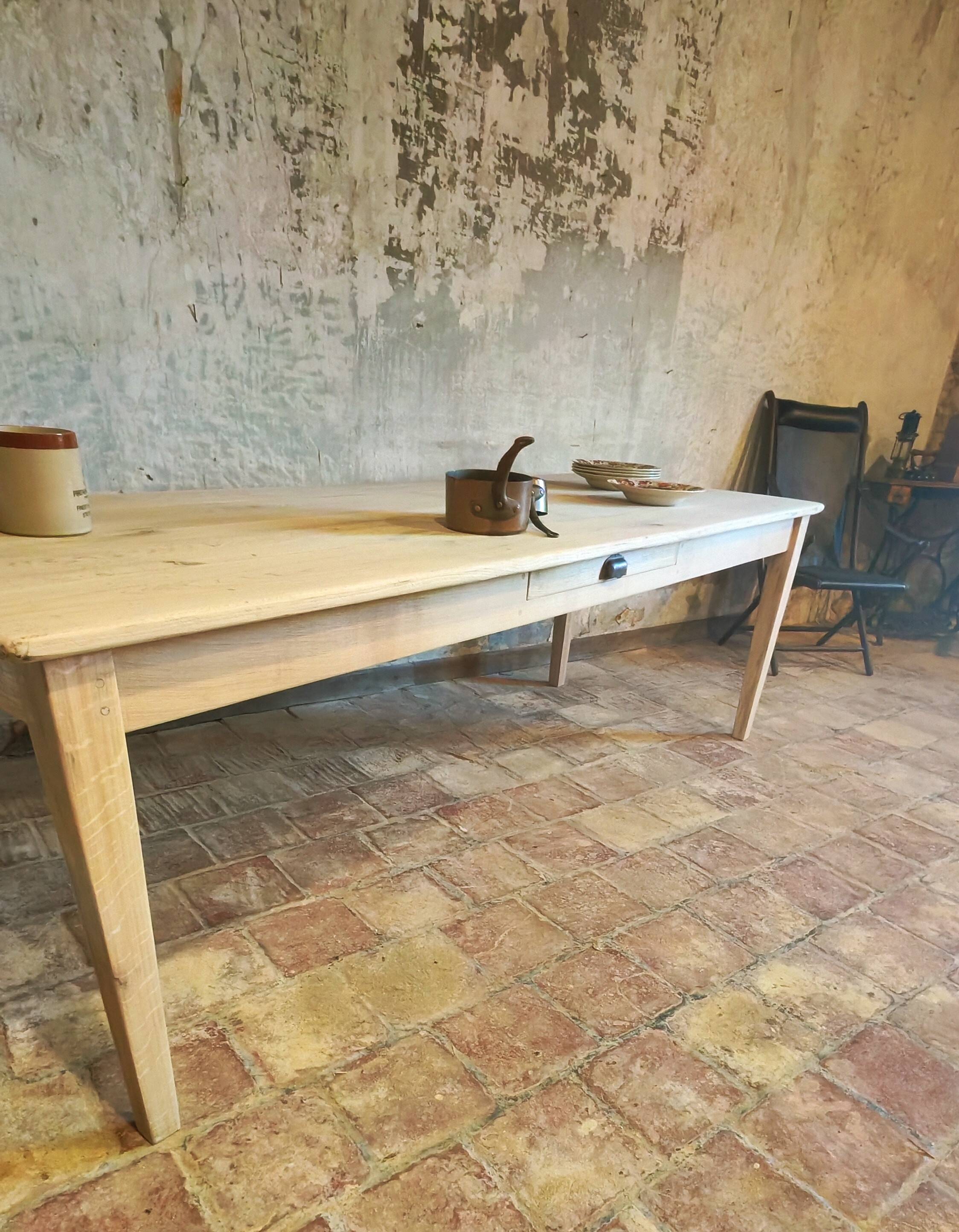 Table de ferme en chêne massif 239x89