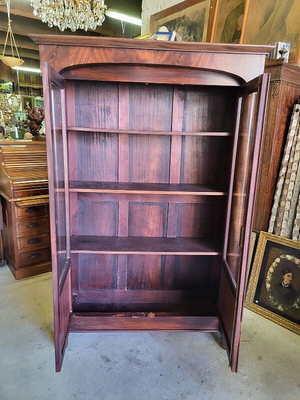 Empire library showcase in mahogany