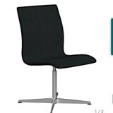 4 molded wood chairs with chrome base 4 stars design 70