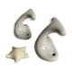 Pair of white porcelain hooks