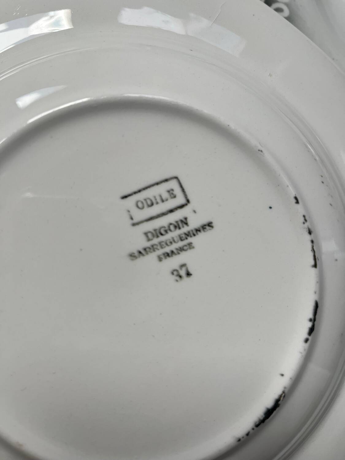Set 5 assiettes « Odile »  Digoin Sarreguemines 