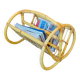 1960s rattan magazine rack