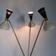 Charleston lamp with 3 two-tone diabolos, Mid-Century 1950s design