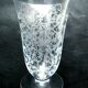 Art-Deco vase in Baccarat crystal, Michelangélo model, engraved with arabesques and signed