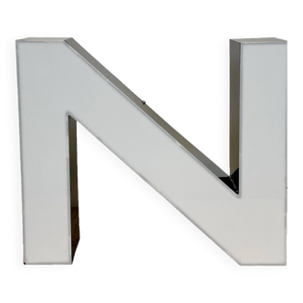 Large Vintage Illuminated Letter N , 1980s