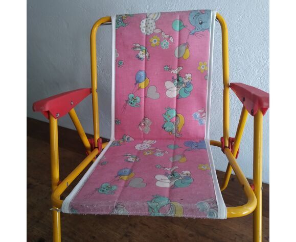 Foldable camping chair for vintage children