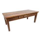Antique solid oak coffee table, 130cm L
