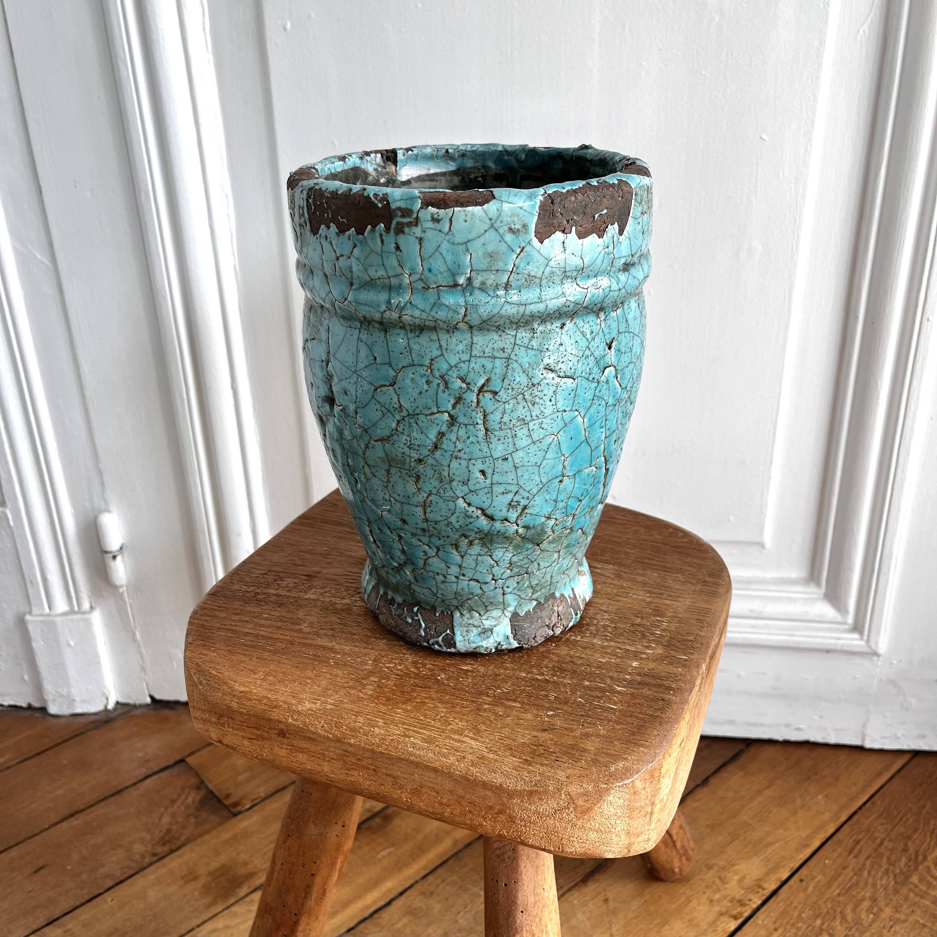 Glazed terracotta vase, Italy, 1950s