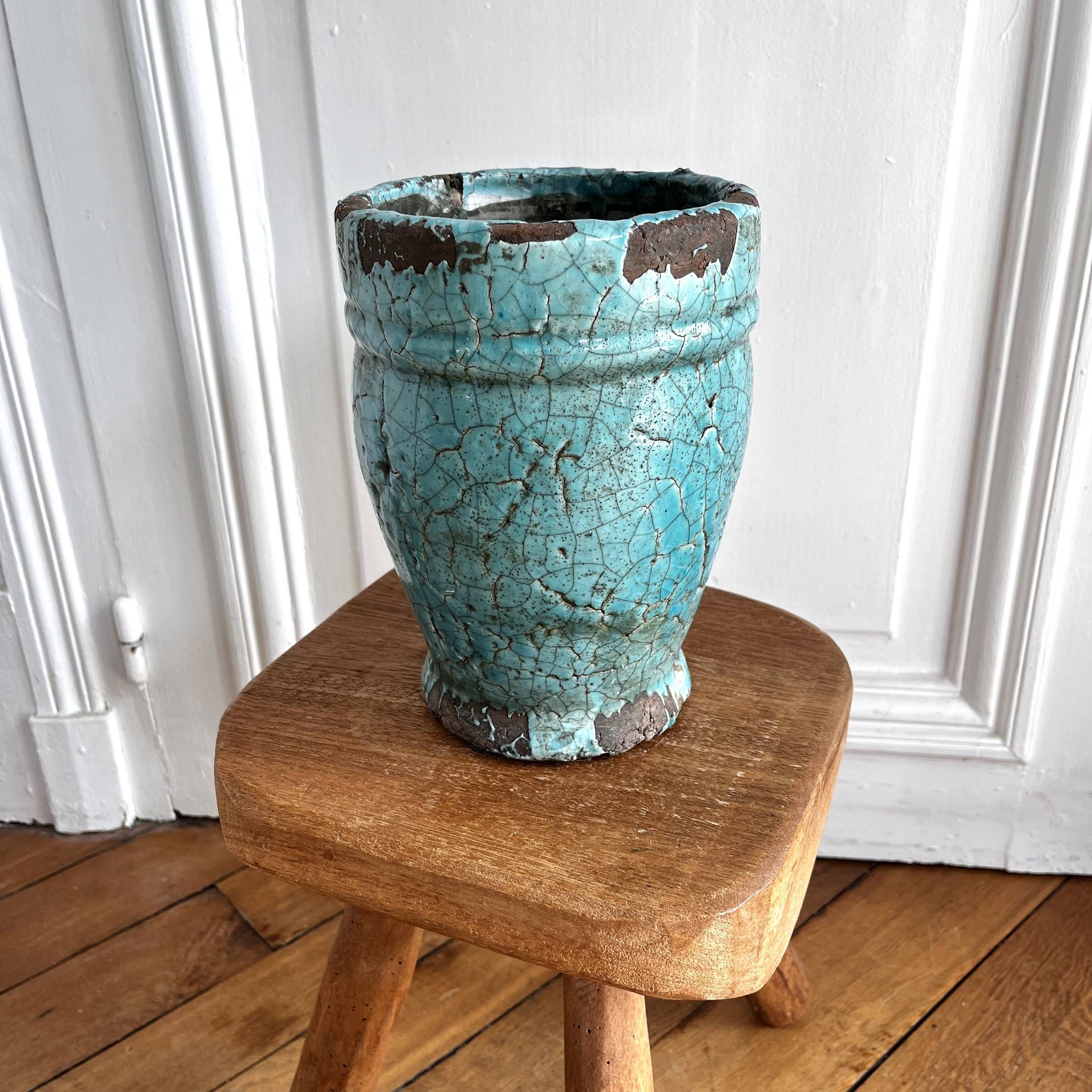 Glazed terracotta vase, Italy, 1950s