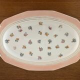 7 dishes Vintage Limoges porcelain pink and gold floral motifs