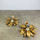 Pair of gilded Florentine wall sconces by SEP Light Firenze, Italy.