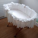 Vintage rattan cradle