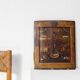 19th Century Traditional Religious oak Icon Mother of God Joy of All Who So