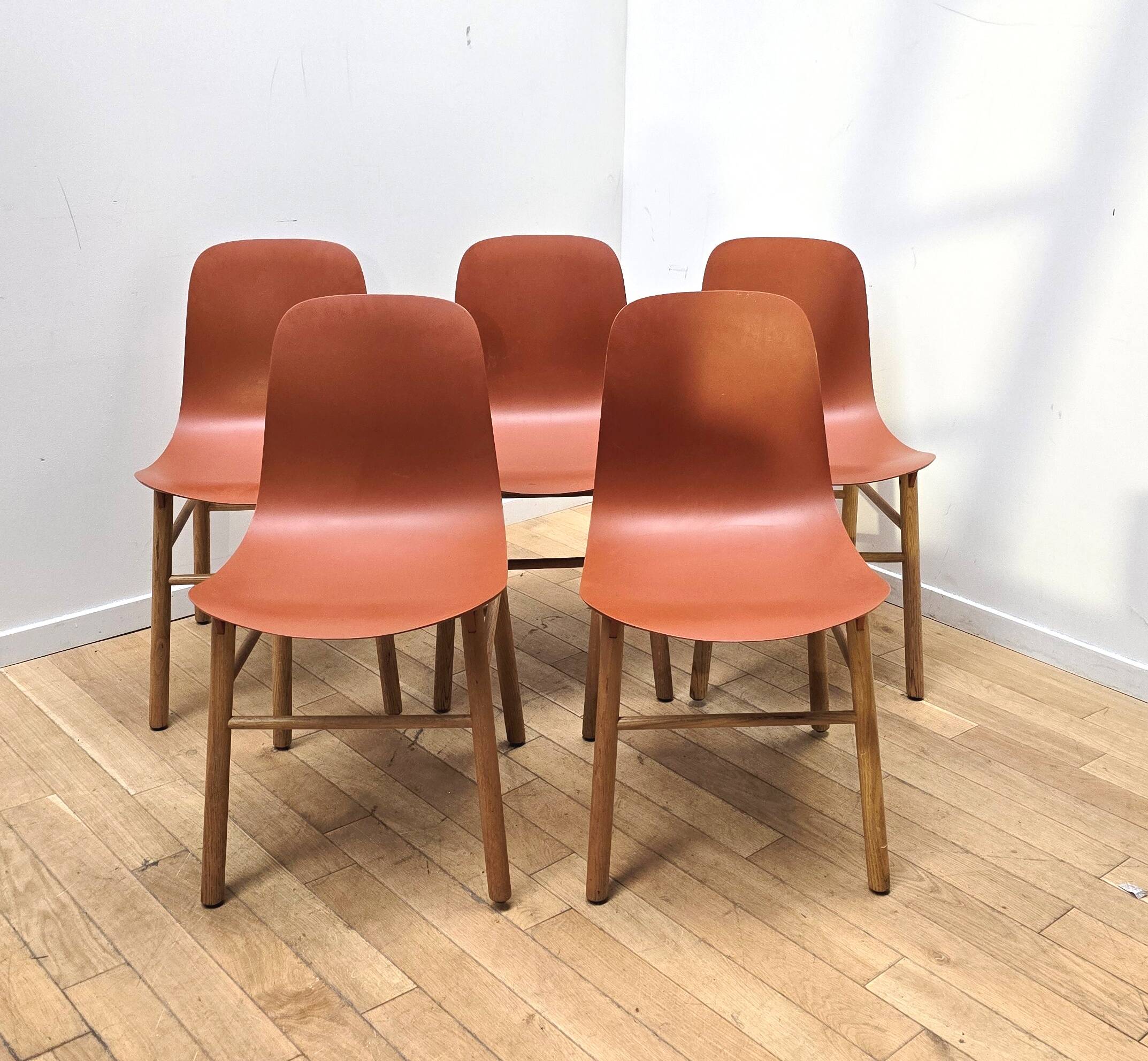 Set of 5 Sharky chairs, Kristalia
