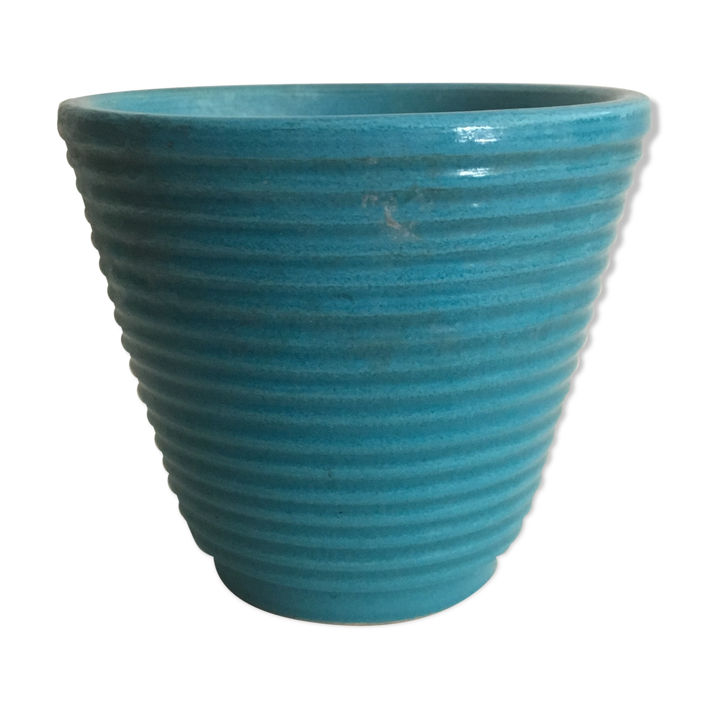 60s varnished terracotta pot