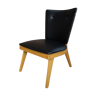 1950s wooden and faux black cocktail chair