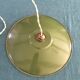 Vintage enamelled sheet metal suspension and its porcelain rosette
