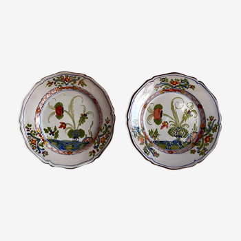 Pair of decorative earthenware plates