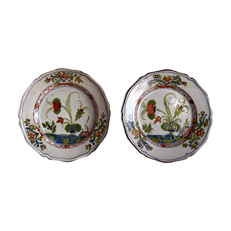 Pair of decorative earthenware plates