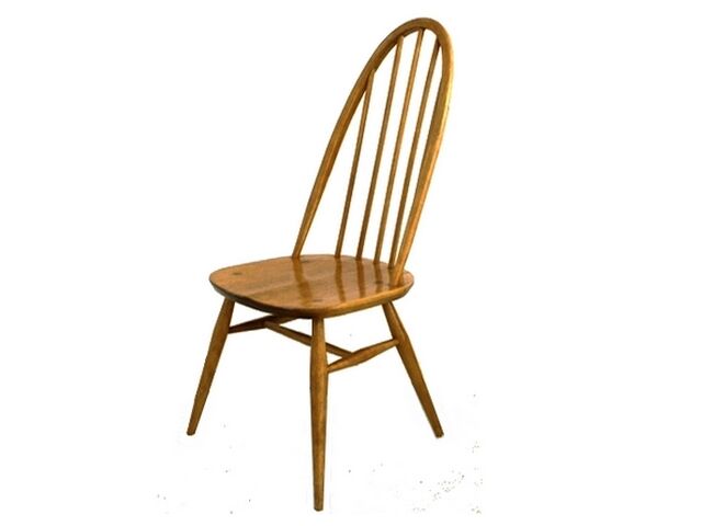 Ensemble 4 chaises Ercol 1950 design scandinave