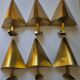 Ensemble de six lampes murales en laiton rares des années 1970, Allemagne.