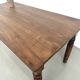 Farm table in solid cherry wood, turned legs, France, around 1900.