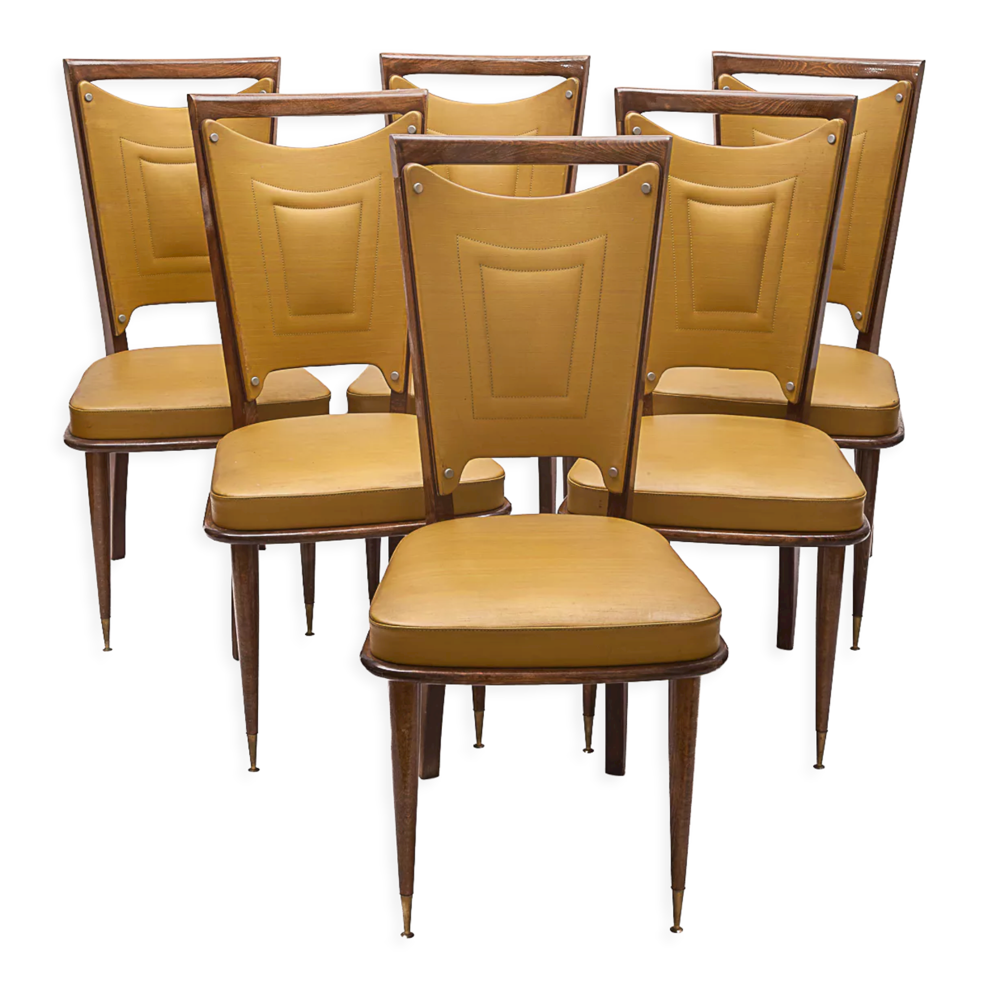 Set of 6 Art Deco chairs, 1940