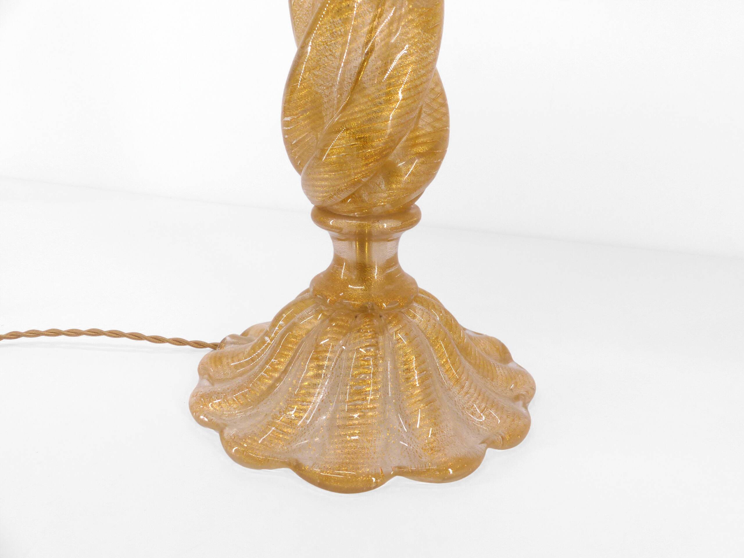 Murano lamp foot with twisted column barrel 1960