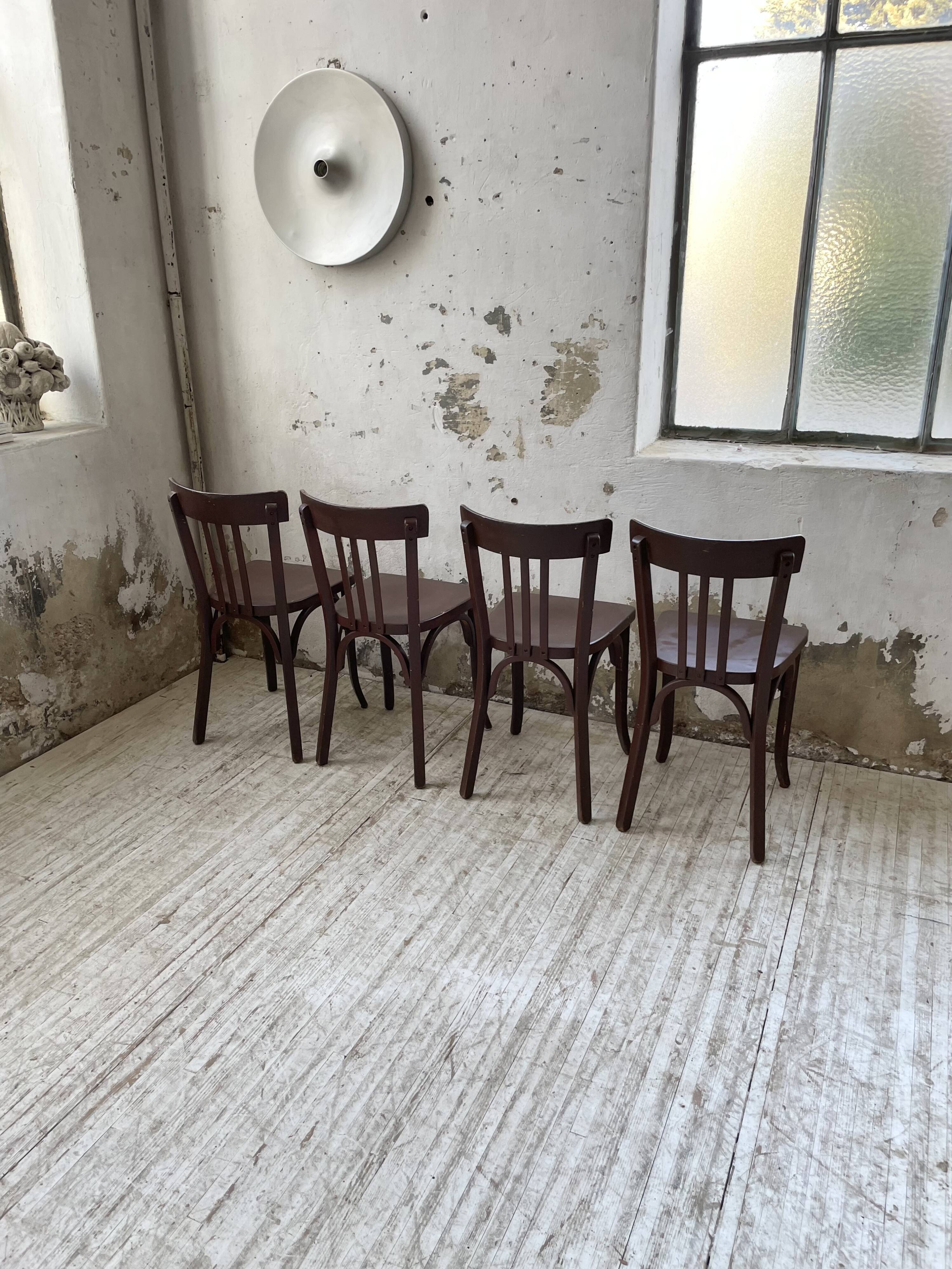 Set of 4 Baumann bistro chairs