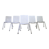 Set of five vintage patio chairs