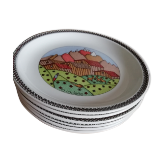 Assiettes fromage Gien