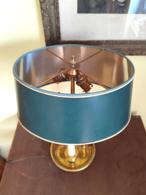 Lampe bouillotte style Empire en bronze et laiton