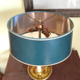 Empire style hot water bottle lamp - bronze and brass candle holder lamp