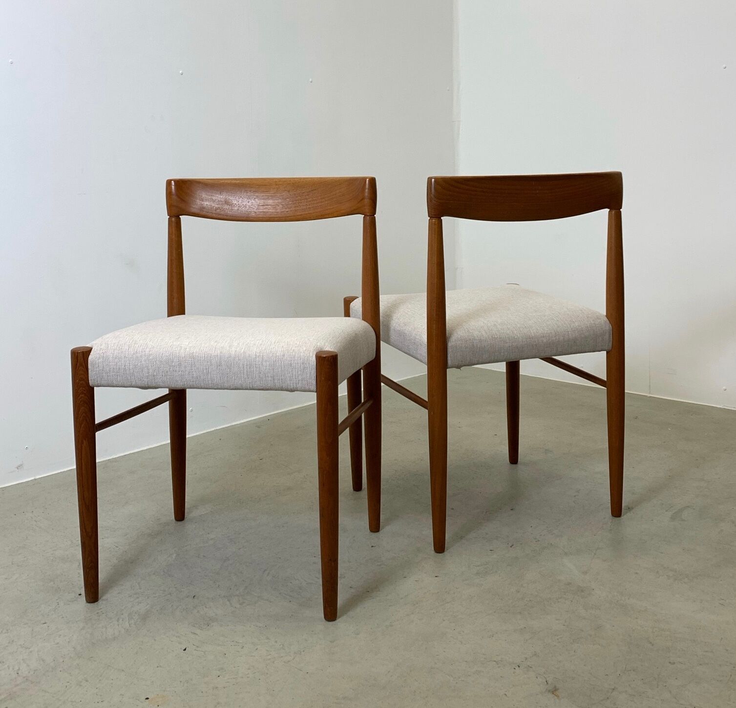 Danish midcentury teak dining chairs by H.W. Klein for Bramin 60s