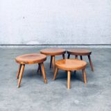 Mid-Century Low Side Table Set, Belgium, 1950s, Set of 4