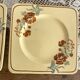 Square dessert plates and cake dish, Pexonne, 1940s-1950s